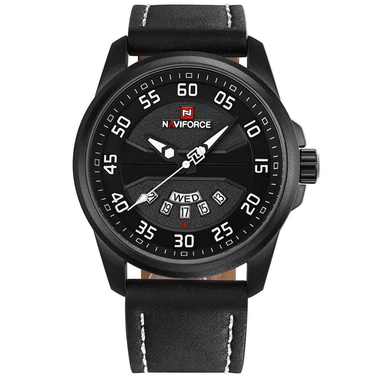 Reloj Naviforce Original Nf 9124 Cuero Hombre + Estuche